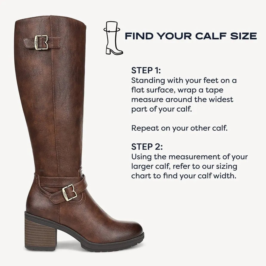 Women's Prairie Wide Calf Block Heel Knee High Boot
