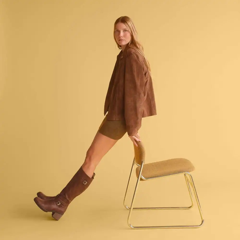Women's Prairie Wide Calf Block Heel Knee High Boot